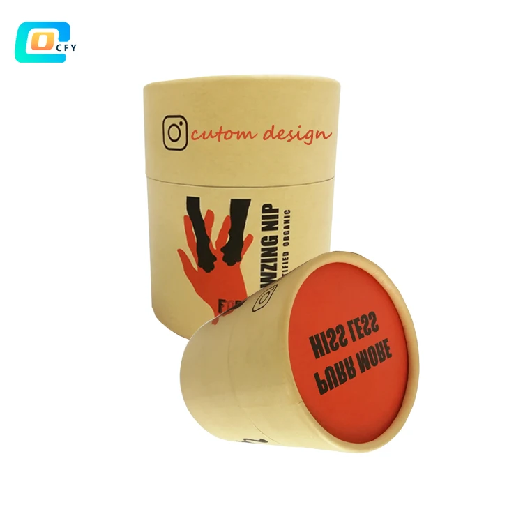 Экологически чистая биоразлагаемая банка, крафт-бумага, трубка для печати на заказ, картонная банка для игрушек, цилиндрическая упаковка для пищевых продуктов, бумажные трубки