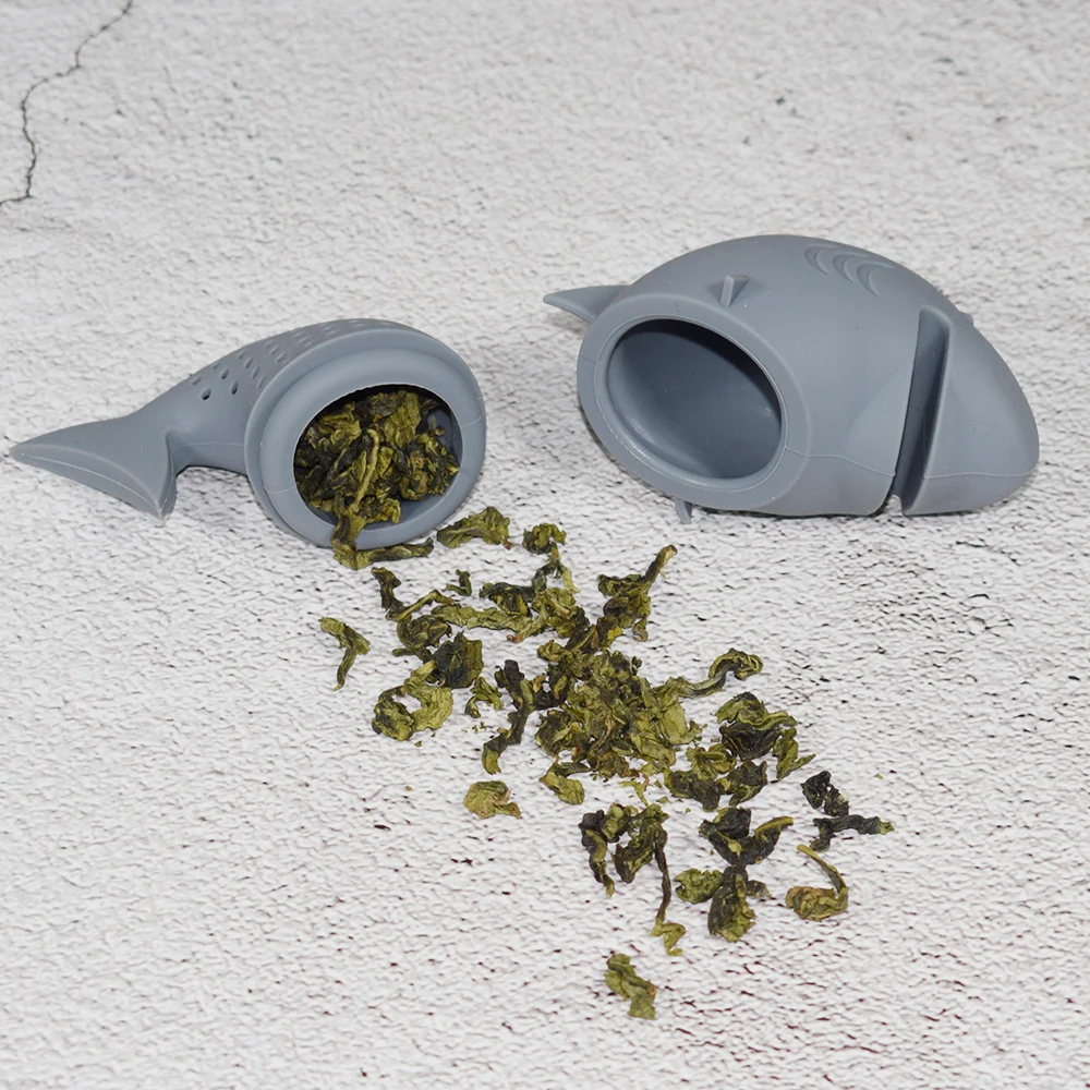 Reusable Shark Shaped BPA Free Silicone Tea Strainer Filter