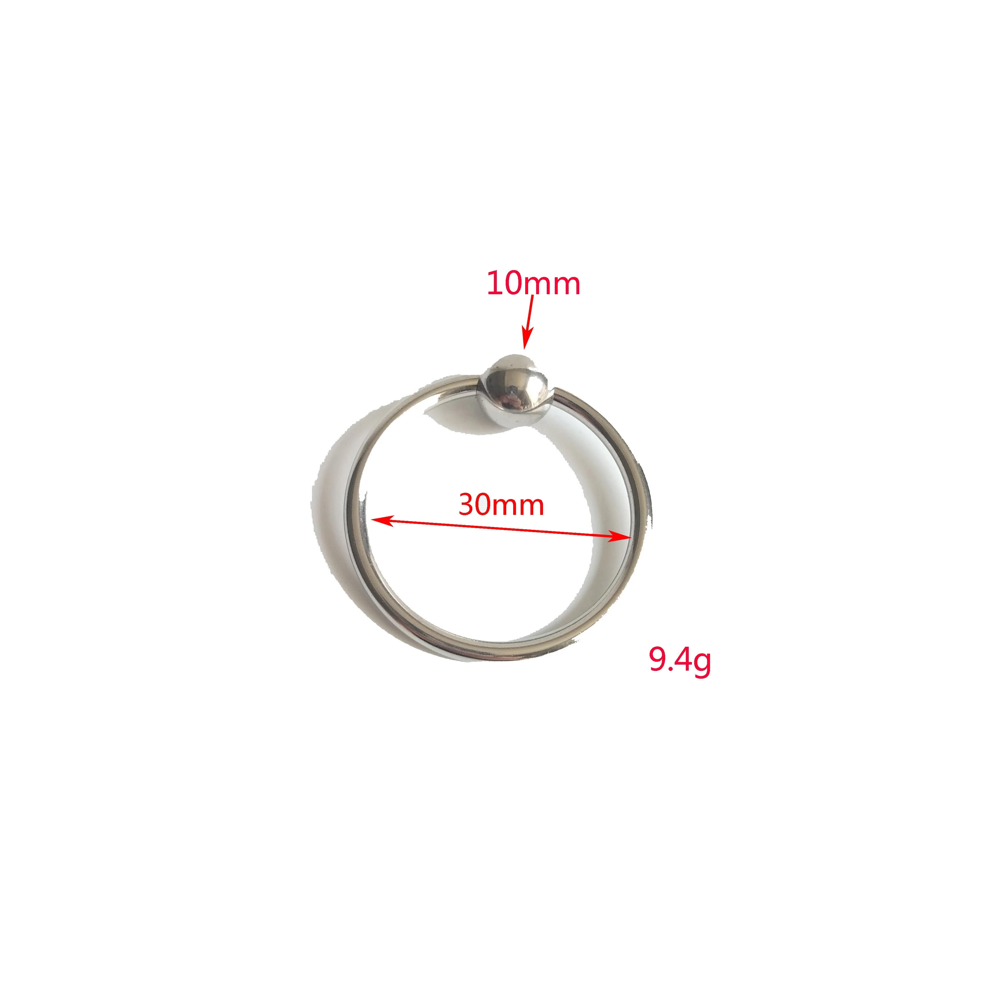 Adult sex products SM Stainless steel metal single bead lock seminal ring, penis ring, locking essence masturbation ring