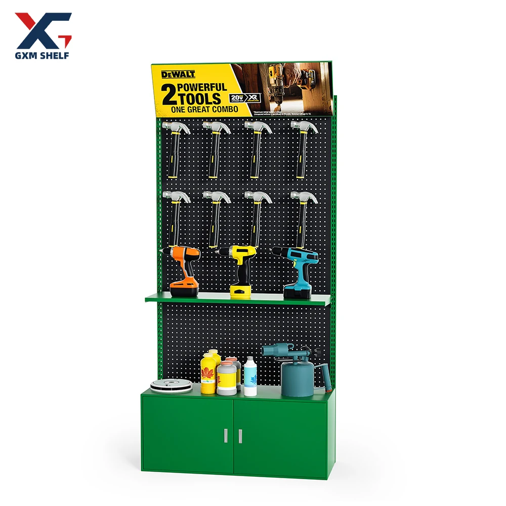 Customized Metal Display Racks with Holes Metal Backboard Electric Display Tool Racks Adjustable Tool Display Racks