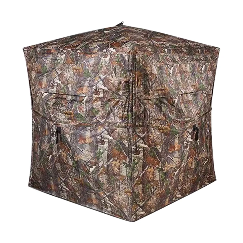 Portable Hide Chasse See Through Ground Blinds Material Camouflage See-Through Pop Up Hunting Blind Tent