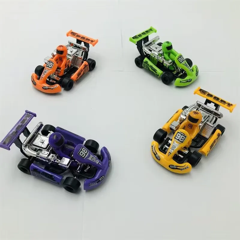 Mini Pull Back Power Go-Kart Car Racing Game Vehicle Model Children Educational Toy Funny Kids Toys for Boys Plastic Car