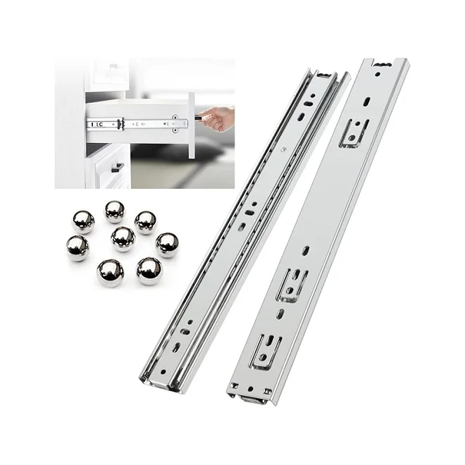 WELLTOP  Hot Selling Soft Close Drawer Slides Fgv Drawer Slide 4 Balls 35cm 24 Inch Drawer Slides Rail Soft Close VT.15.046