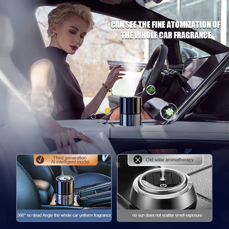 Car Decorative Waterless Portable Smart Air Freshening Fragrance Air Perfume Essential Oil Car Aroma Diffuser