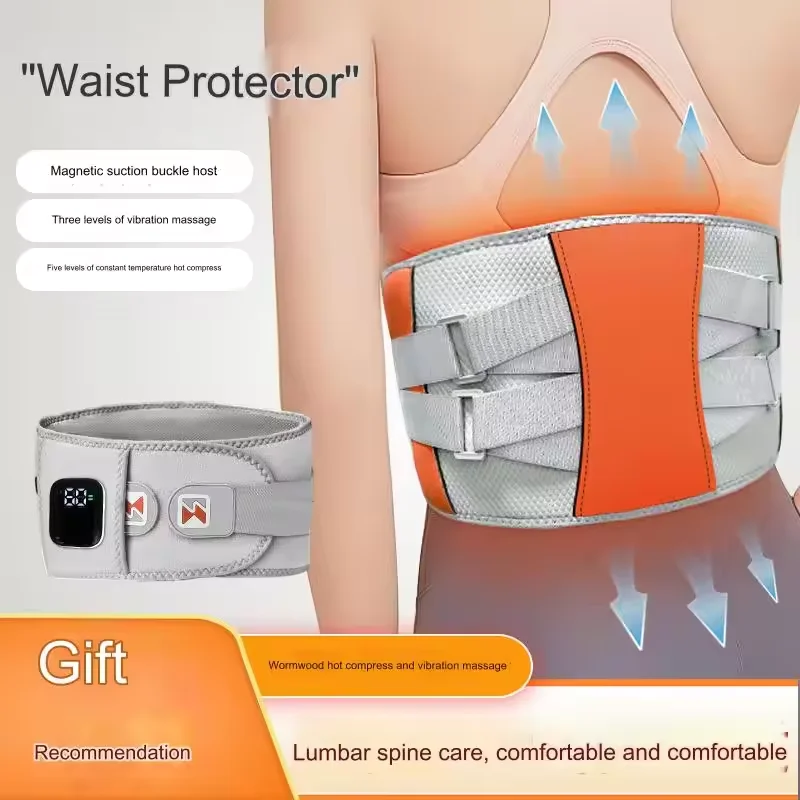 Cordless Heating Pad for Back Pain Relief Lumbar Massager with Heat Heated Back Belt Abdomen Warmer Lumbar Support