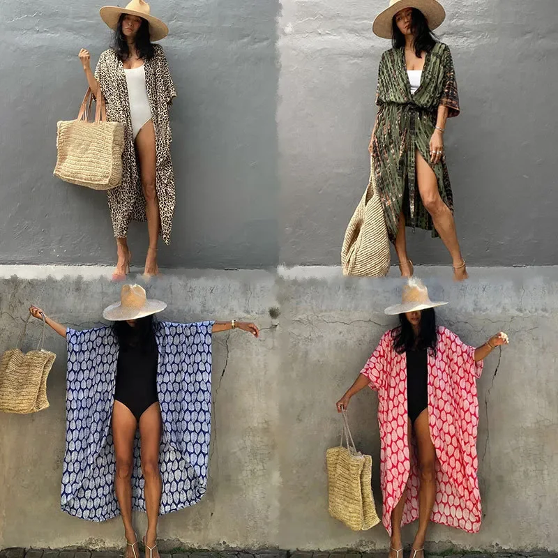 24 Beautiful Patterns Holiday Casual Street Beach Wear Kimono Beach Cover Up