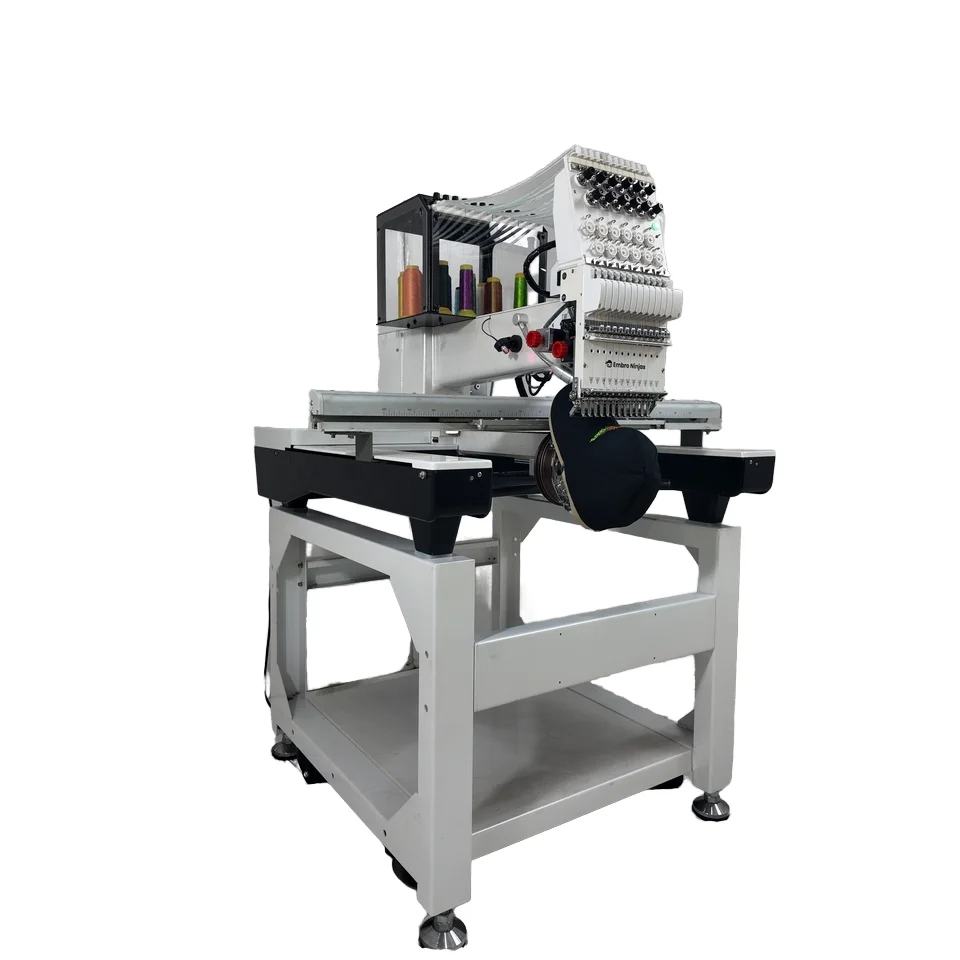 Новая Автоматическая одноголовная 15/12 игла Embro Ninjas компьютеризированная 3D плоская вышивальная машина 1200 об./мин. С подшипником двигателя