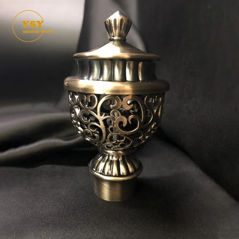 Window Curtain Rod Cap Finials Decorative Pole Finials End Caps Window Rod Stoppers 1.1inch