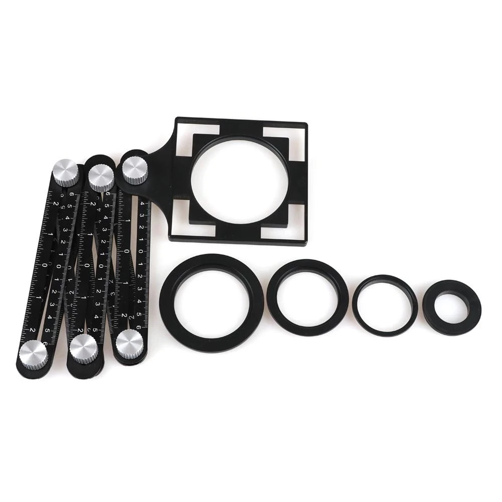 Wholesale Tile Hole Locator Adjustable Tool Masonry Glass Fixed Measuring Universal Angular 6 Fold Ruler