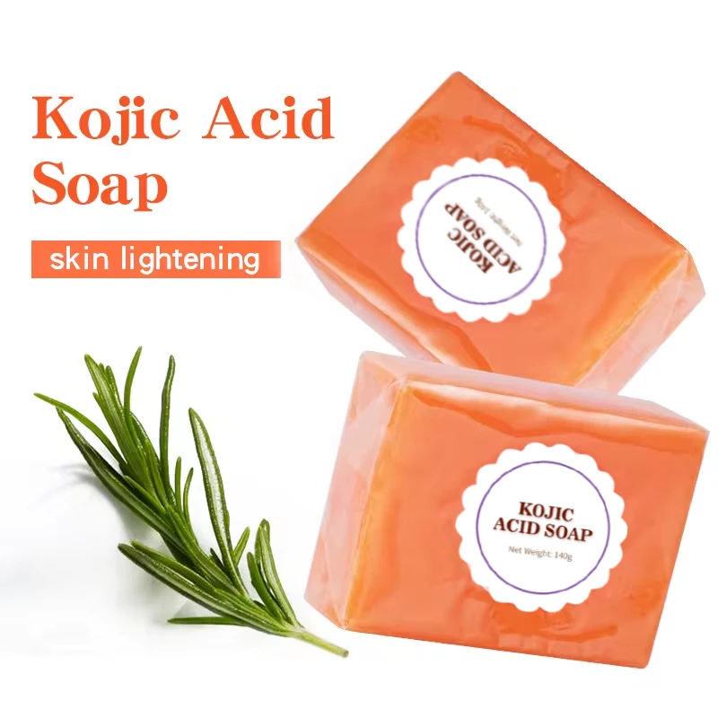 Organic Natural Solid Kojic Acid Soap Glycerin Honey for Deep Skin Brightening Turmeric & Charcoal with Lavender Fragrance
