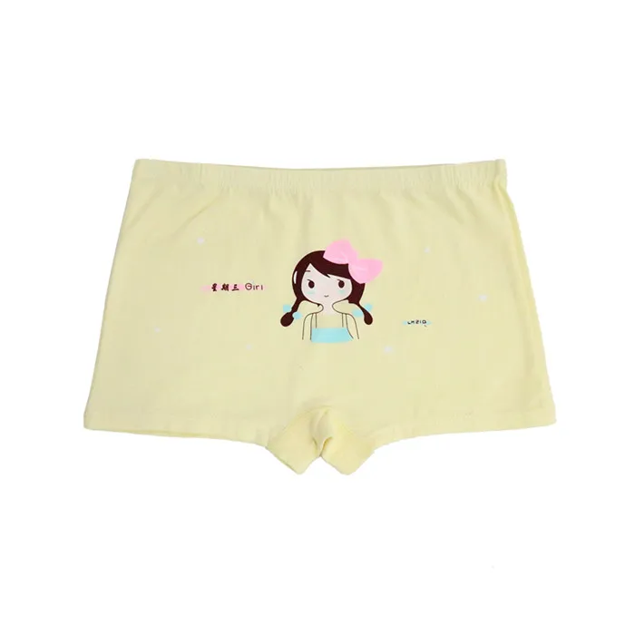 
Ready To Ship 4-12 Years Lovely Cartoon Printing Organic Cotton Kids Underwear for Girls 