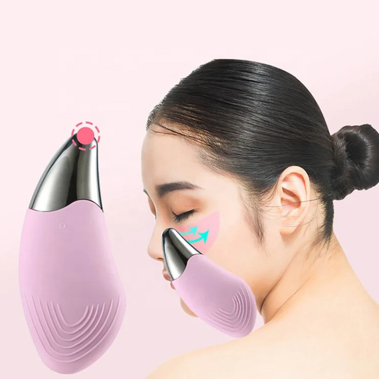 
Electric High Frequency Deep Cleaning Sonic Face skin face facial brush reviews Silicone Facial Cleansing Brush With Handle 