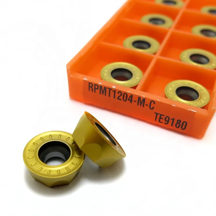 Factory direct sales gold color RPMT1204 Round shape inserts carbide inserts RPMT 1204 cnc tools R6 Inserts
