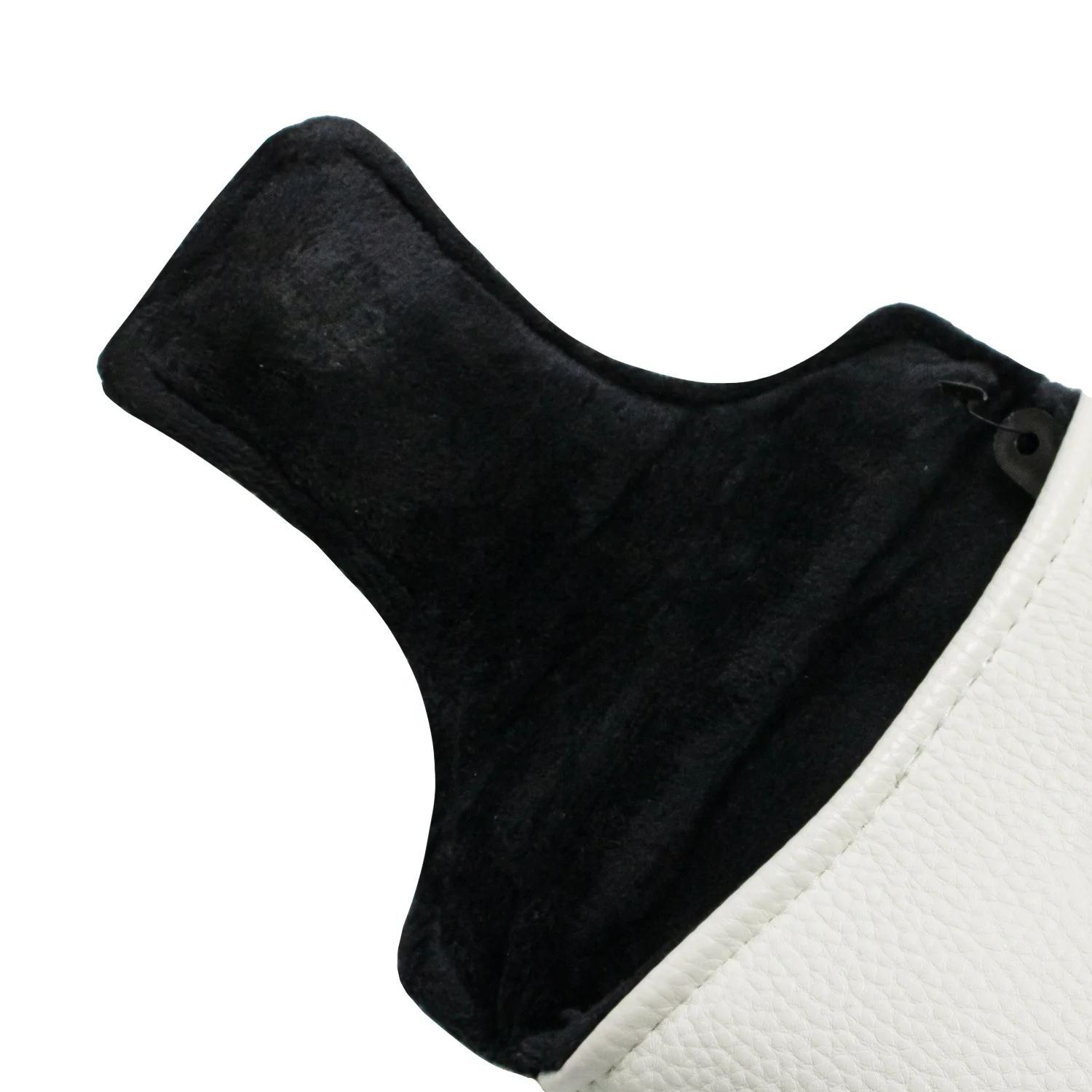 Yopral OEM Custom Black PU Leather Magnetic Embroidery Tag Golf Club Putter Cover Mallet Putter Head Cover Square