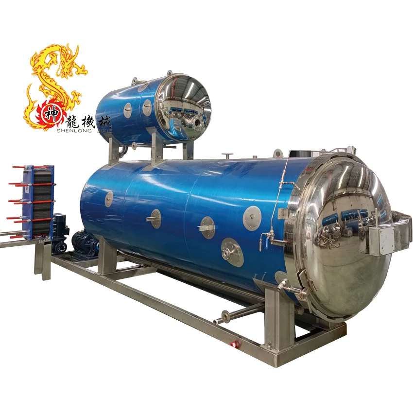 Industrial Glass Jars Water Spray Retort Sterilizer Autoclave Machine