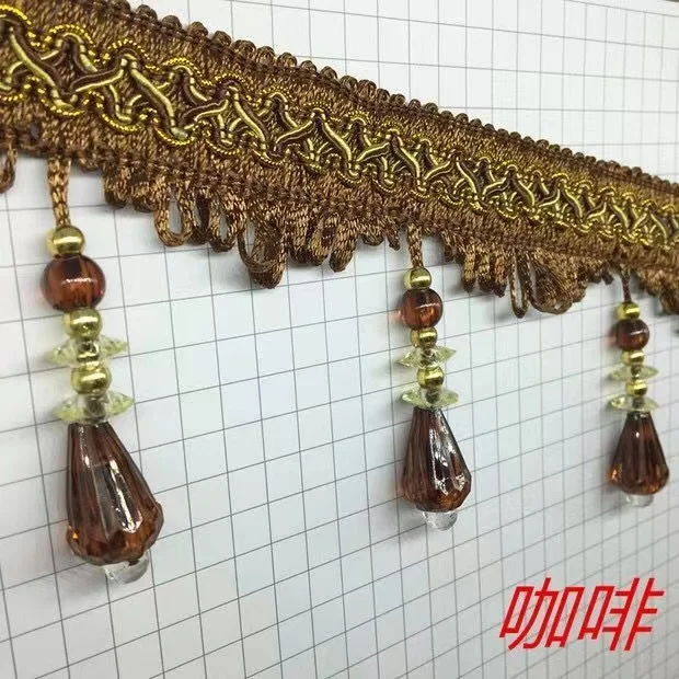 Wholesale Beaded Fringe trim beaded lace Garment Curtain Decorative Curtain Fringe Trimming