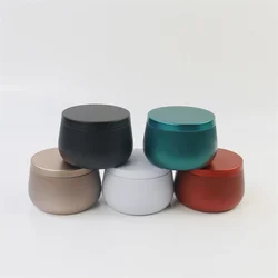 Wholesale Cheap Tinplate Round Shape Storage Jar White Black Gold Red Green 8oz Metal Candle Container Tin For Candles Making