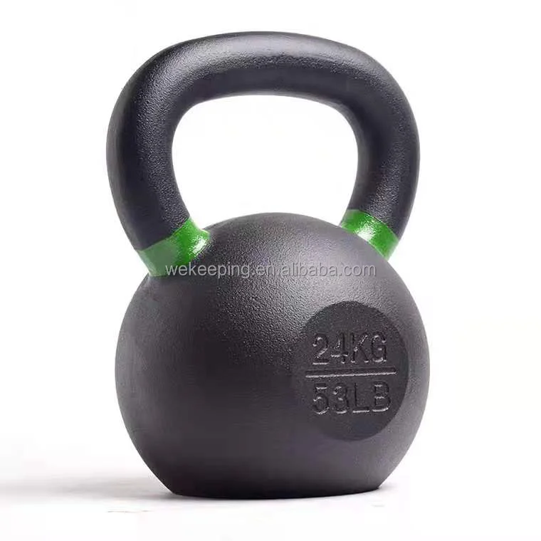 Custom logo gym accessories 16 kg black cast iron kettle-bells for fitness & body building