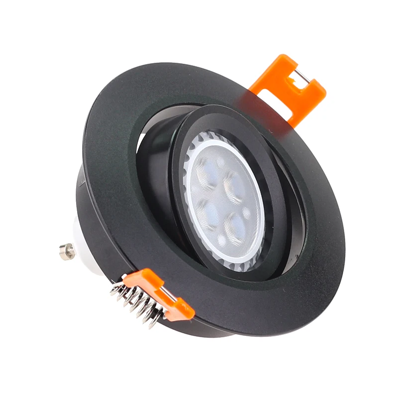 Aluminum MR16 GU10 Cutout 70mm Led Downlight Fitting Frame Round LED Spotlight Fixture