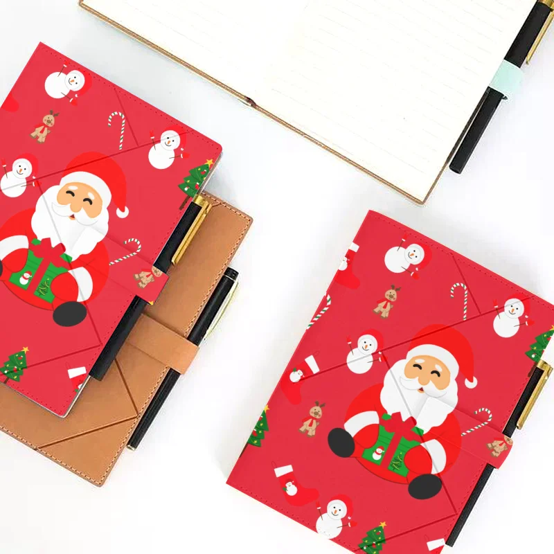 Wholesale Cheap Customised Planner Christmas Santa Notebook Claus Personalized Planner Register Silicone Pop Lifestyle Journal