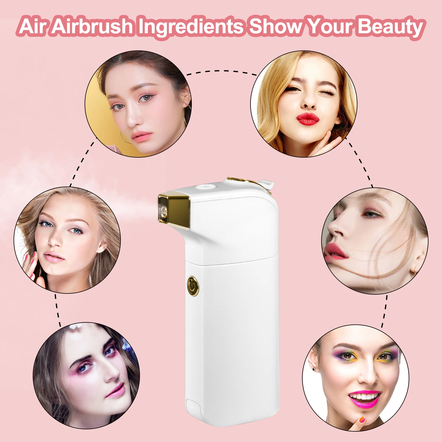 Eco-friend Electric Wireless Barber Airbrush Compressor Kit With Make Up Gun Spray Whitening Airbrush Compressor Cordless