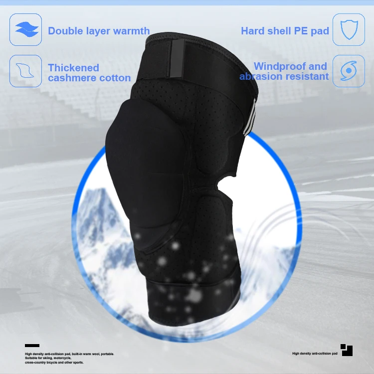 Black Free Size Racing Off-road Protective Knee Pad Motocross Brace Protector Motorbike Protection Professional Protection Adult