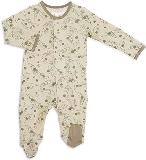 Custom Newborn Baby Clothes Sleeper Infant Bodysuit Magnetic Snap Fastener Buttons Rompers Easy Close One Piece Footie Pajamas