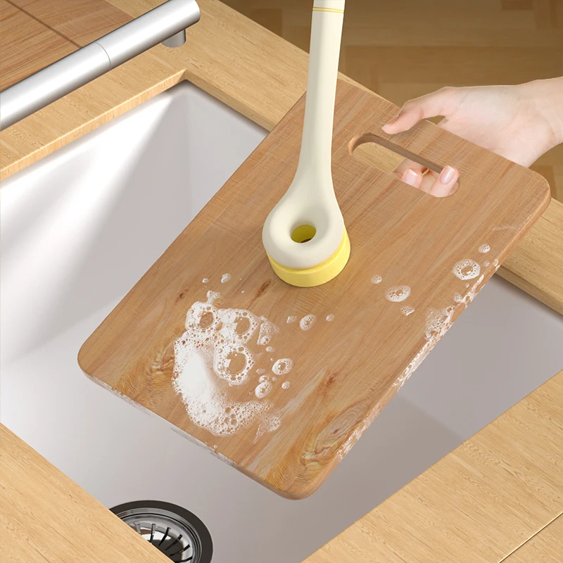 Wood Pulp Cotton Pot Brush Multi-functional Dish Washing Cleaning Long Handle Does Not Hurt the Pot With peeler Cleaning Brush