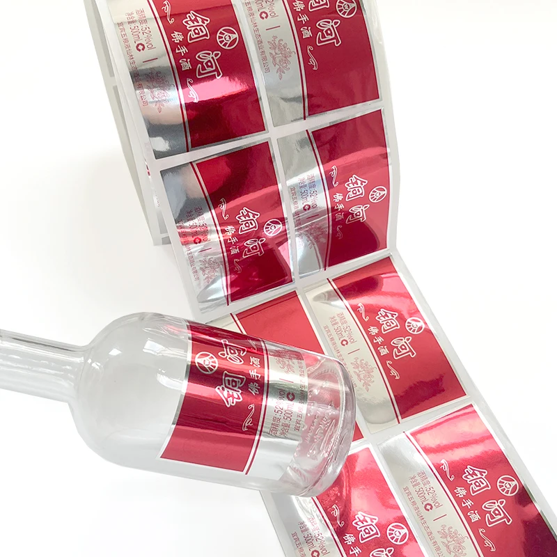 Reasonable Price Customizable Sticker Vinyl Logo Adhesive Waterproof Silver Hologram Label Roll Manufacturer