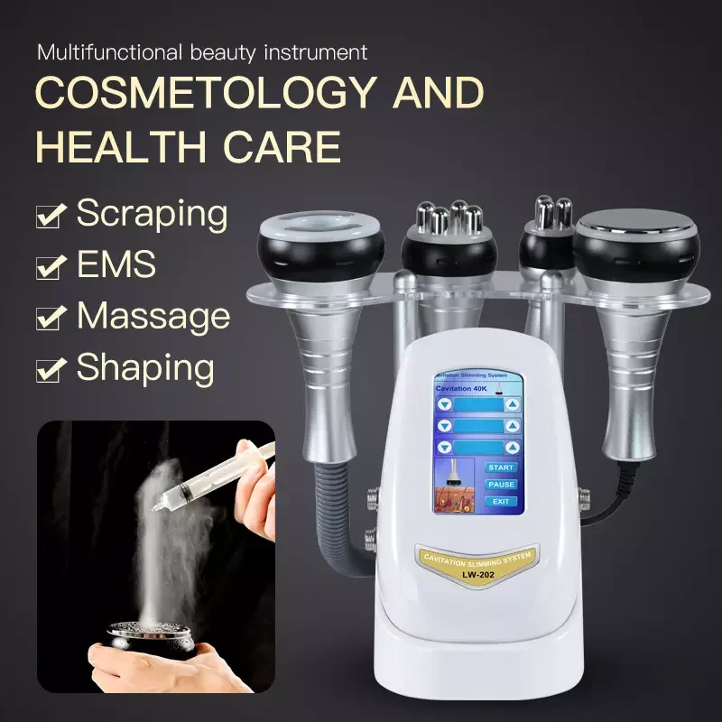Multifunctional 4in1 40K Body Sculpting Slimming Beauty Machine Skin Tightening Device for Face, Arm, Waist, Belly, Leg