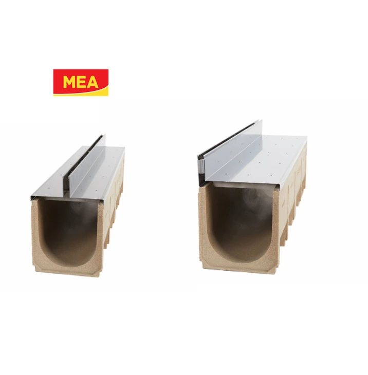 
MEA outdoor slot cover polymer drain channel 