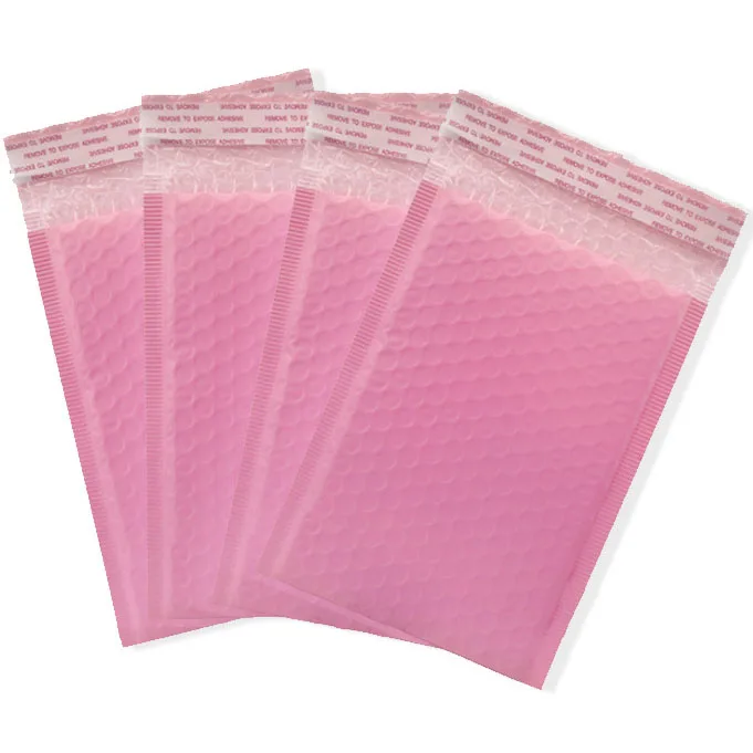Custom Printed Strong Self Seal Bubble Envelope Mailing Bags Poly Bubble Mailers Pink Bubble Mailer Express Mailing Bag
