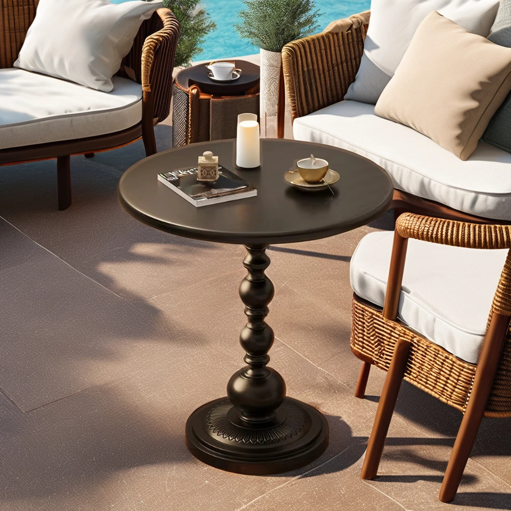movable center small retro metal simple round nordic portable luxury modern coffee tables for living room bed side table bedroom