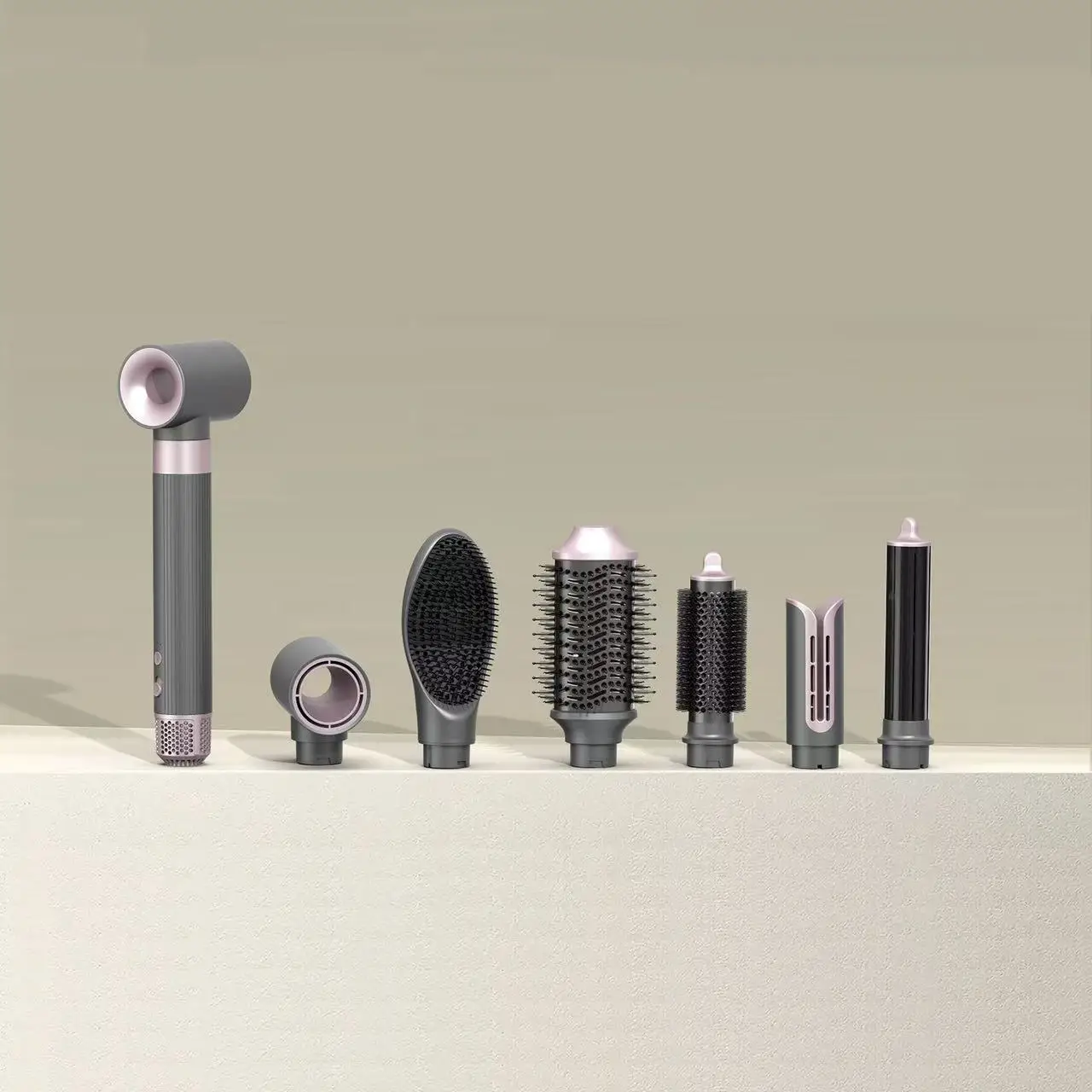 high speed 1400W  hot air brush 7 in 1 BLDC motor 110000RPM multi-purpose hair styler sets