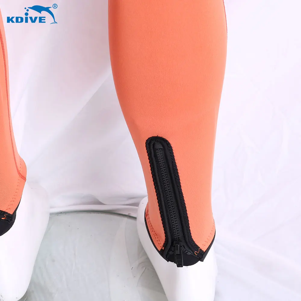 KDIVE Wholesale Customized 3MM Neoprene Back Zip Long Sleeve Wet Suit Smooth Skin Diving Surfing Clothes for Women