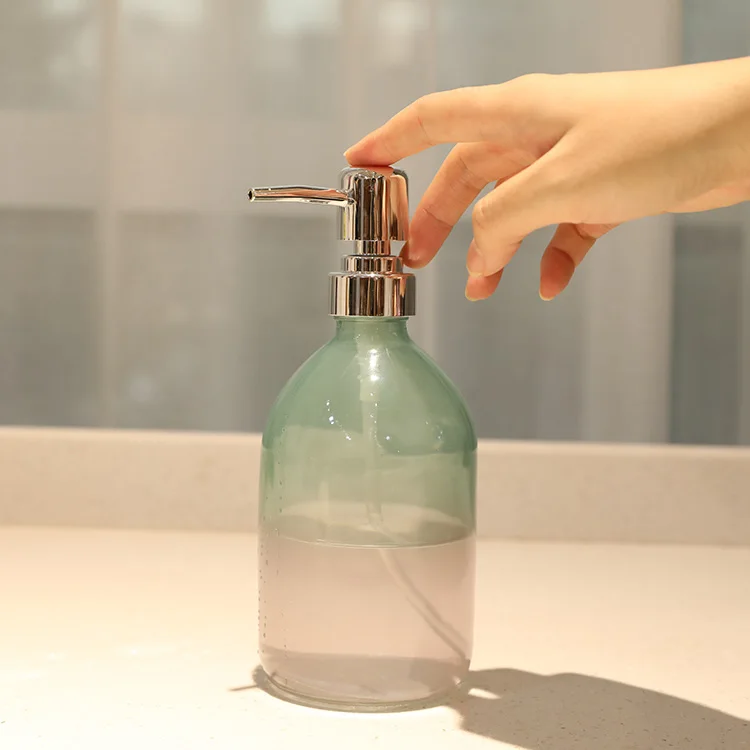  500ml Hotel Hand Soap Lotion Sanitizer Shower Gel Glass Shampoo Bottle with