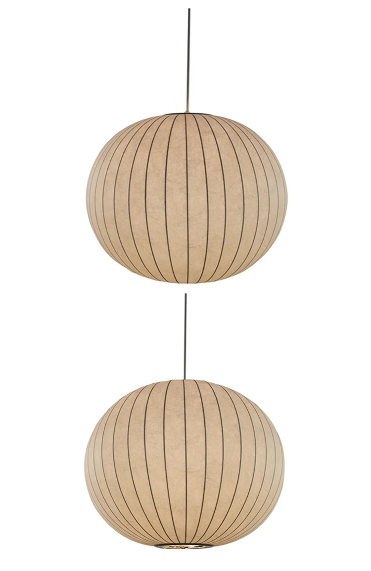 Modern hotel cafe bar cocoon silk chandelier ball chandelier