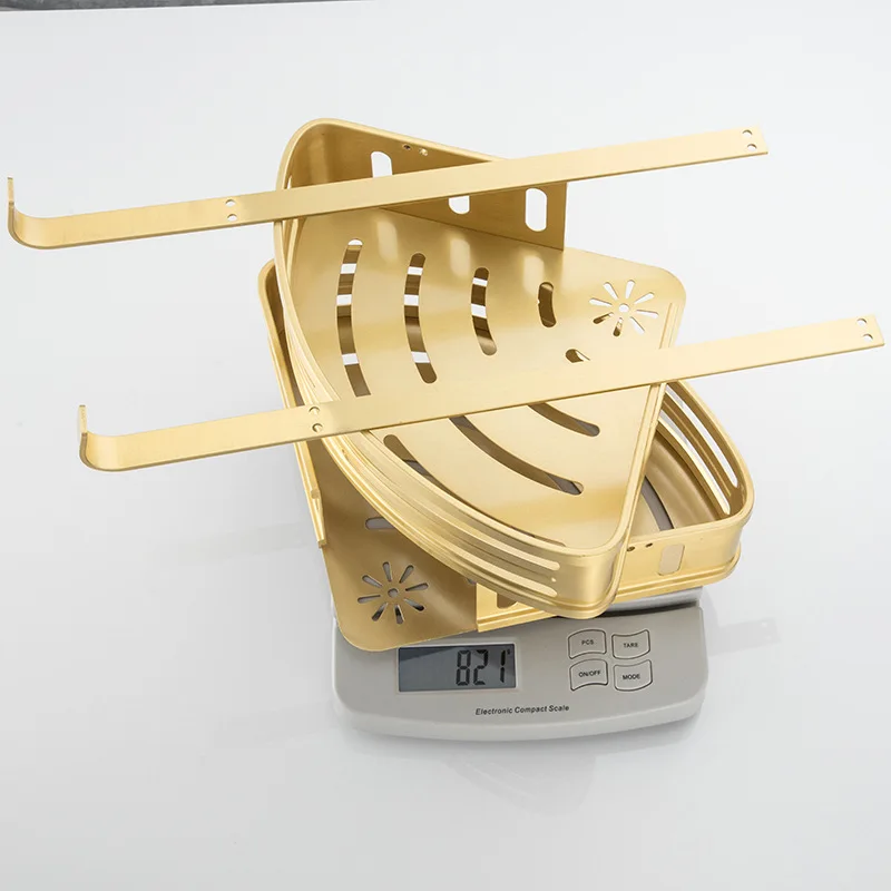 Low MOQ bathroom accessories wall mounted rack organizer bathroom corner storage shelf