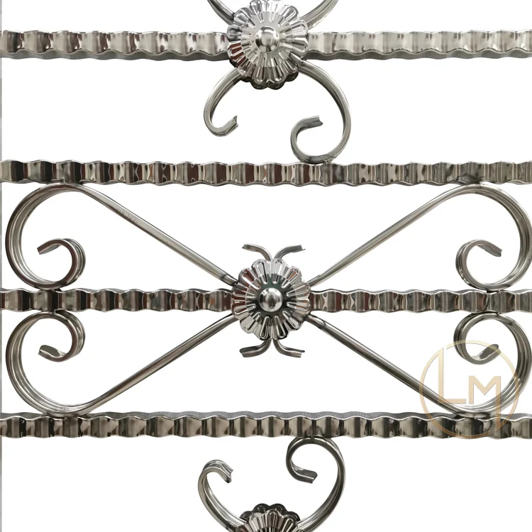 High Quality New Modern Dubai Simple Big Steel Wrought Iron Window Grill Design