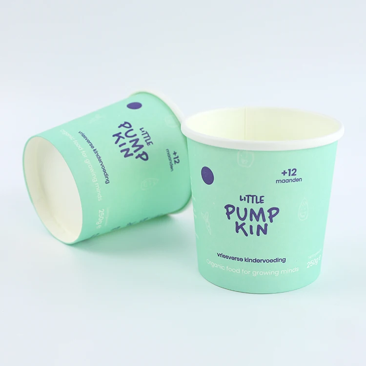 350 мл 500 мл 800cc 32oz биоразлагаемая печатная Крафтовая бумага Горячая мгновенная миска для супа с крышкой для супа