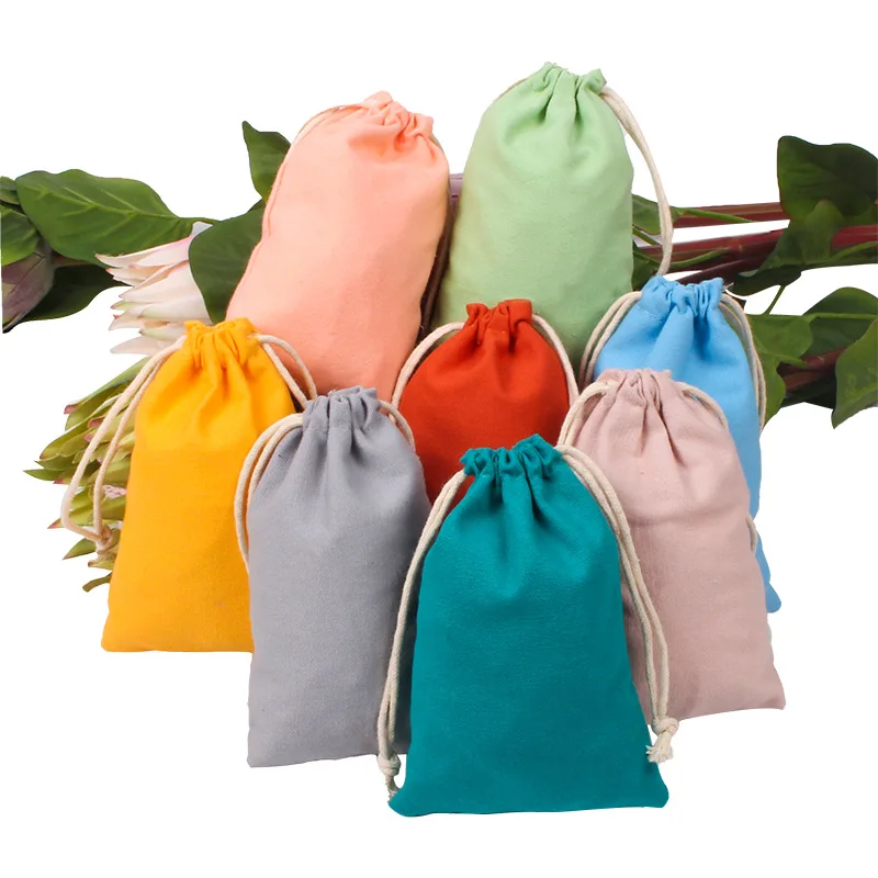 Accept Customized Cheap 100% Eco-friendly Cotton Storage Drawstring Eco Bag