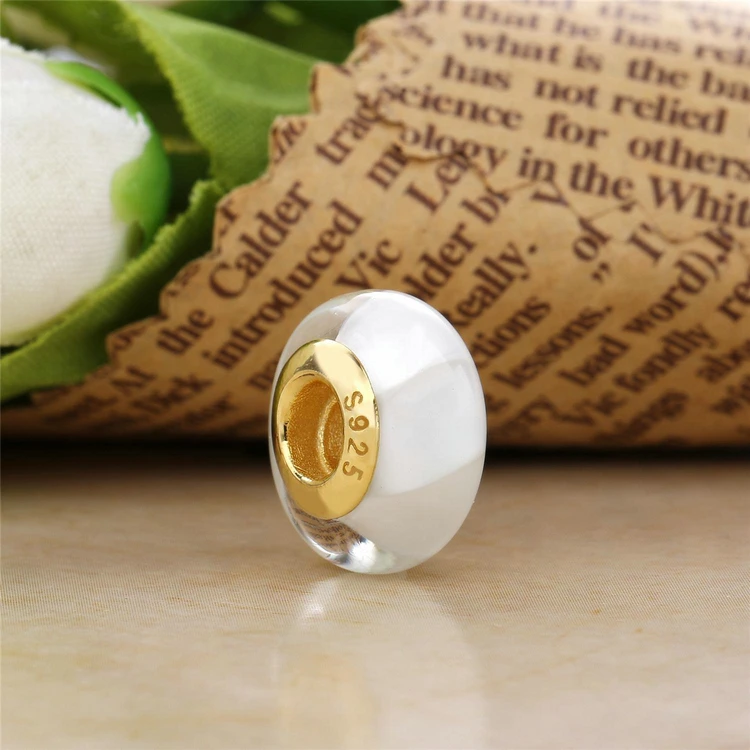 High quality customized design elegant silver crystal bead bracelet charms