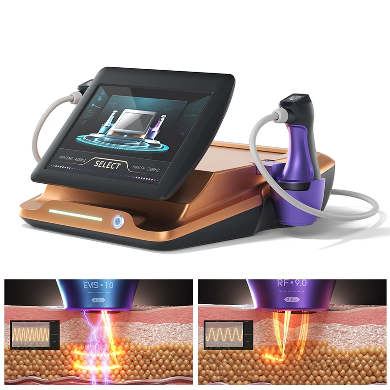 New Non-invasive Hifu Face Tighten Facial Cartridge Face Lift Ultrasonic Weight Loss Slimming Machine Gel 12D Hifu Smas