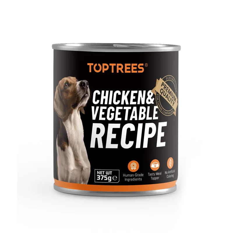 Wet food dog Chicken flavor Canned dog food with all natural pet food dog beef flavor 375g