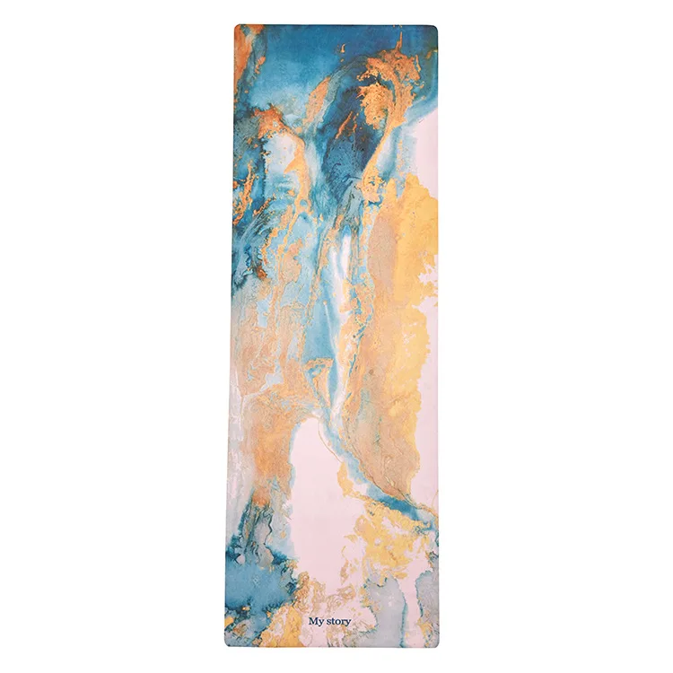 Jointop Private label rubber custom printed 5mm thickness suede yoga mat manufacture 2021