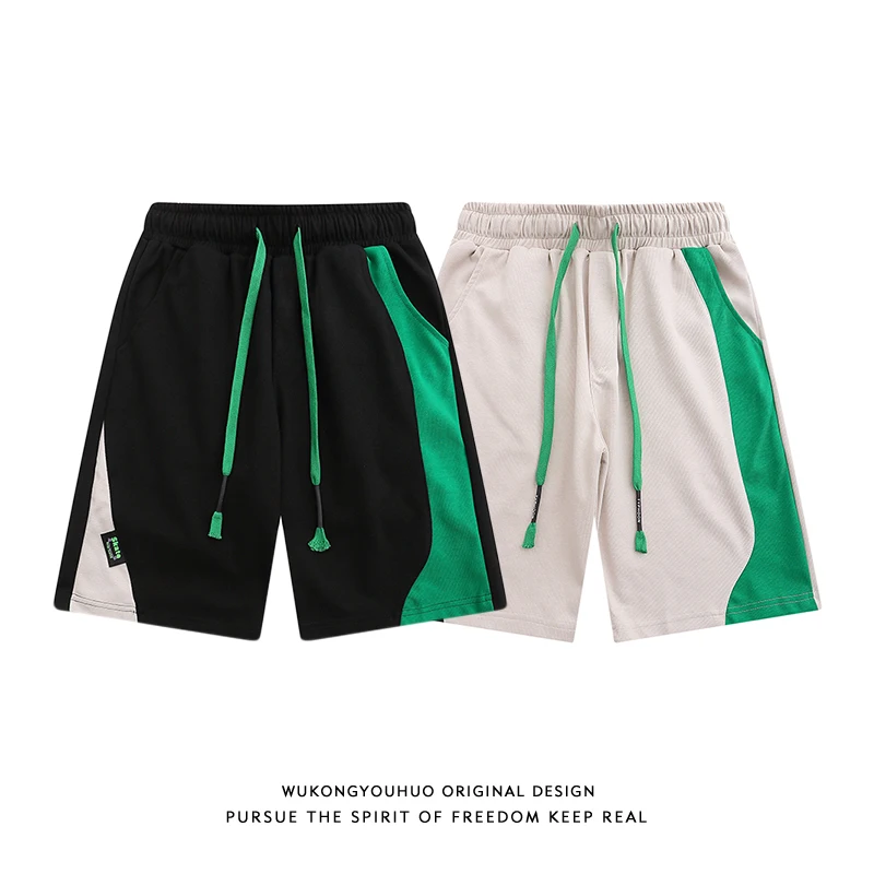 New style 100% cotton mens gym sweat shorts custom logo patch running cargo shorts for men