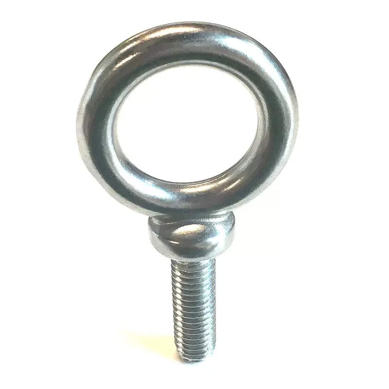 High Quality M10 Stainless Steel Brass Plain Finish Fasteners Yellow Zinc Plating DIN Standard M4 Thread 16mm Length Eye Bolts