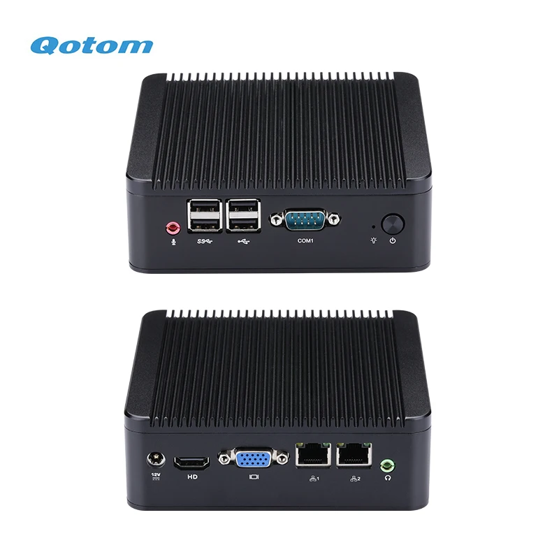  Qotom Core i5 мини игровой пк двойной LAN портативные настольные