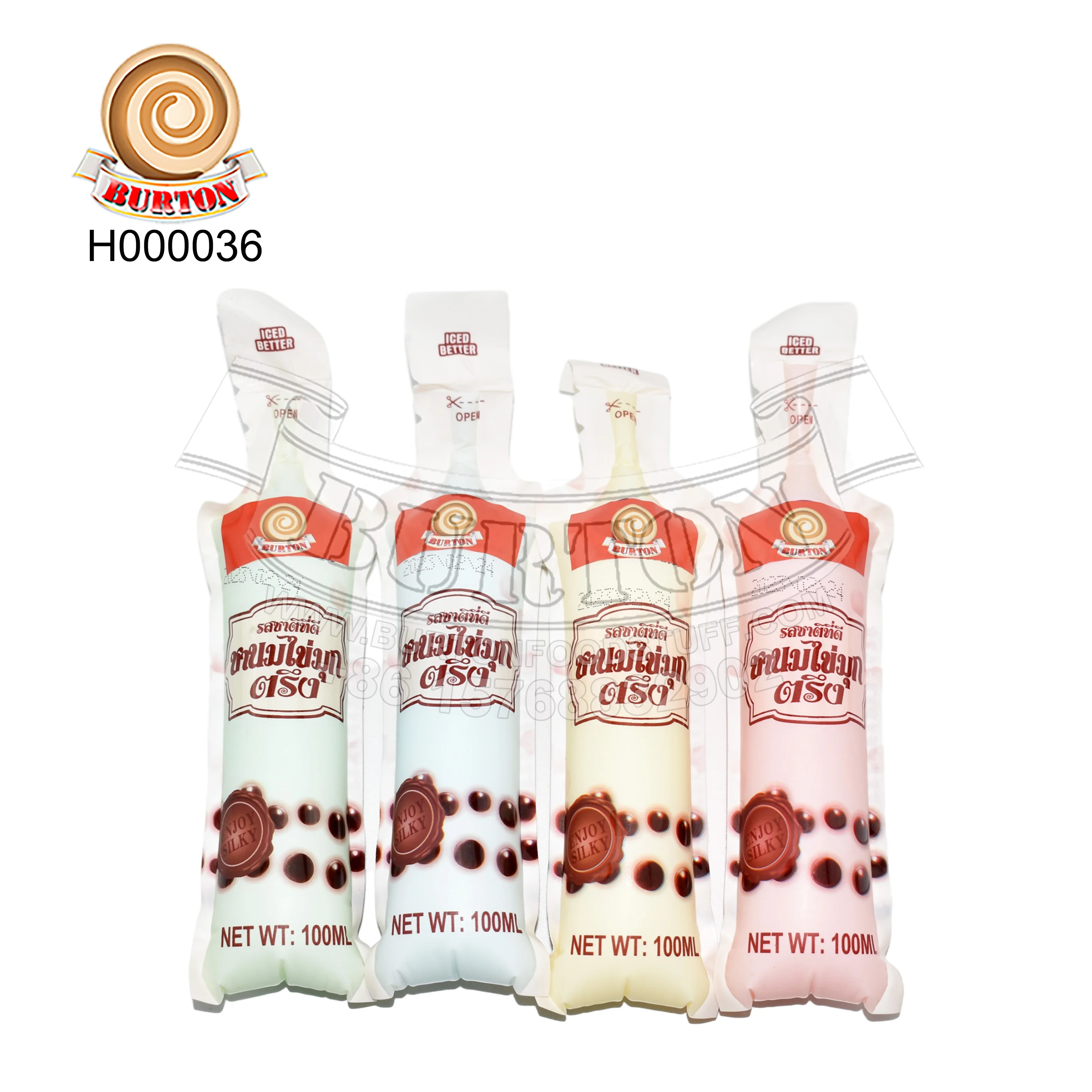 Delicious colorful mix fruit flavor Pearl milk tea Ice cream juice jelly pudding for kids