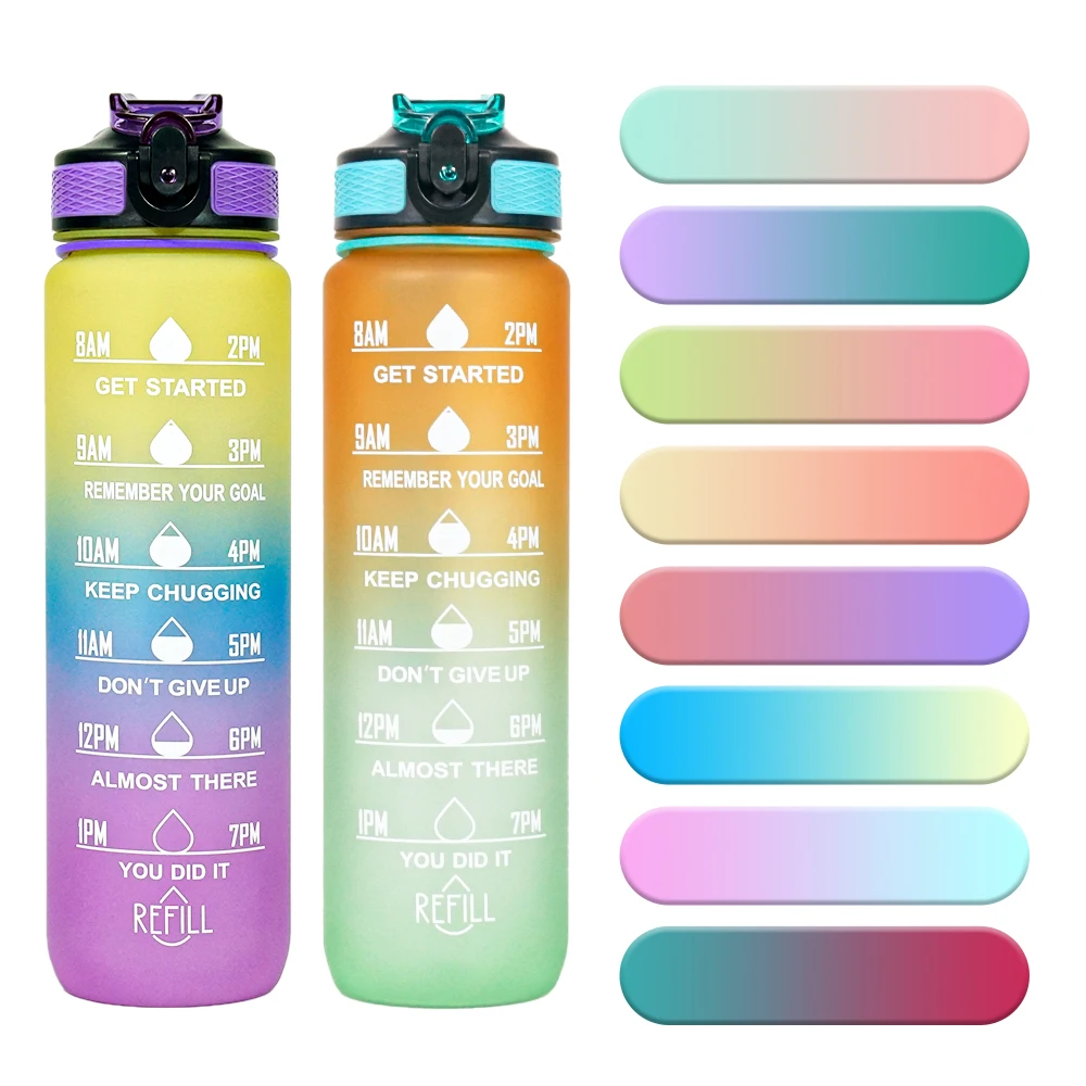 64oz  Water Bottle With Storage Sleeve 2L Plastic Drinking Bottle Sports Gym Bottle Water Jug with Handle